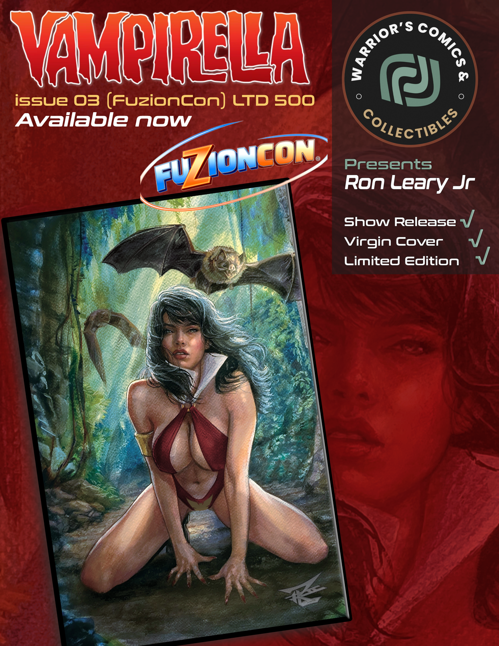 Vampirella #03 Ron Leary 2026 FuzionCon Exclusive variant cover